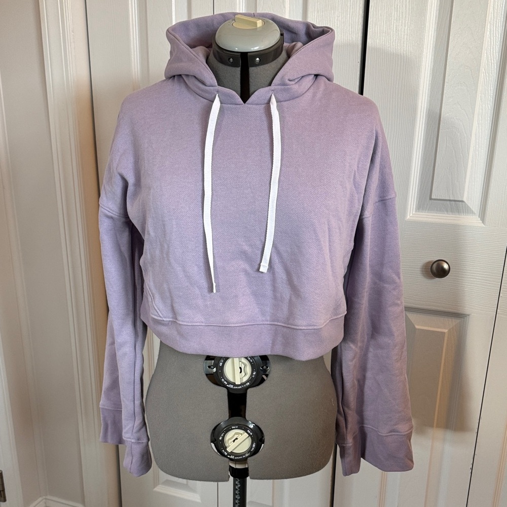 Lavender Cropped Hoodie